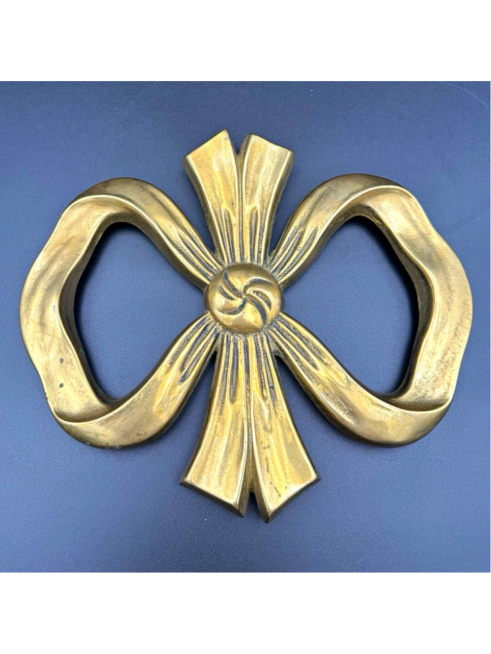 Vintage Brass Bow Trivet Coquette Cottagecore